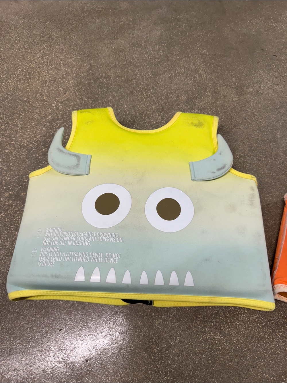 Sunnylife Kids Monster Swim Vest in Yellow and Light Blue